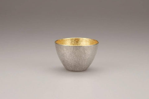 NOSAKU - Tin 100%,  Sake Cup [gold]　NT-007