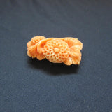 アンティーク　帯留　珊瑚　Antique Obidome - Sash Clip, Coral, vintage AA-008