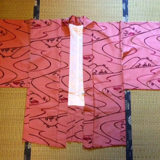 アンティーク　羽織　正絹　Antique Kimono  (Vintage - Used) AH-001 Type: Haori,  Made of Silk