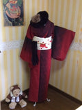 アンティーク　着物　AK-038 袷　正絹　ANTIQUE KIMONO (VINTAGE - USED) TYPE: AWASE,  MADE OF SILK